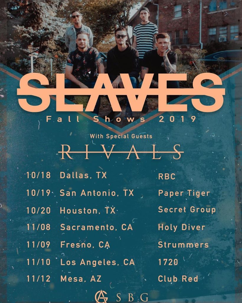 Rivals Fall Tour 2019 with Slaves 