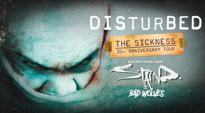 Disturbed Confirm 31-Date The Sickness 20th Anniversary Amphitheater Tour With Very Special Guest Staind And Bad Wolves