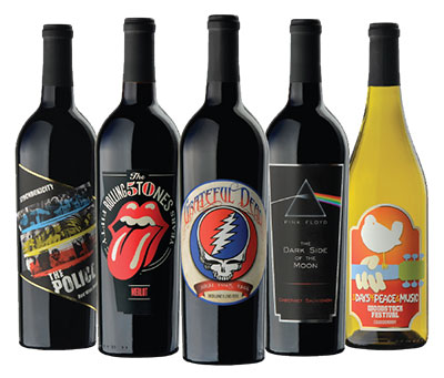 Bottles of wine from Wines that Rock