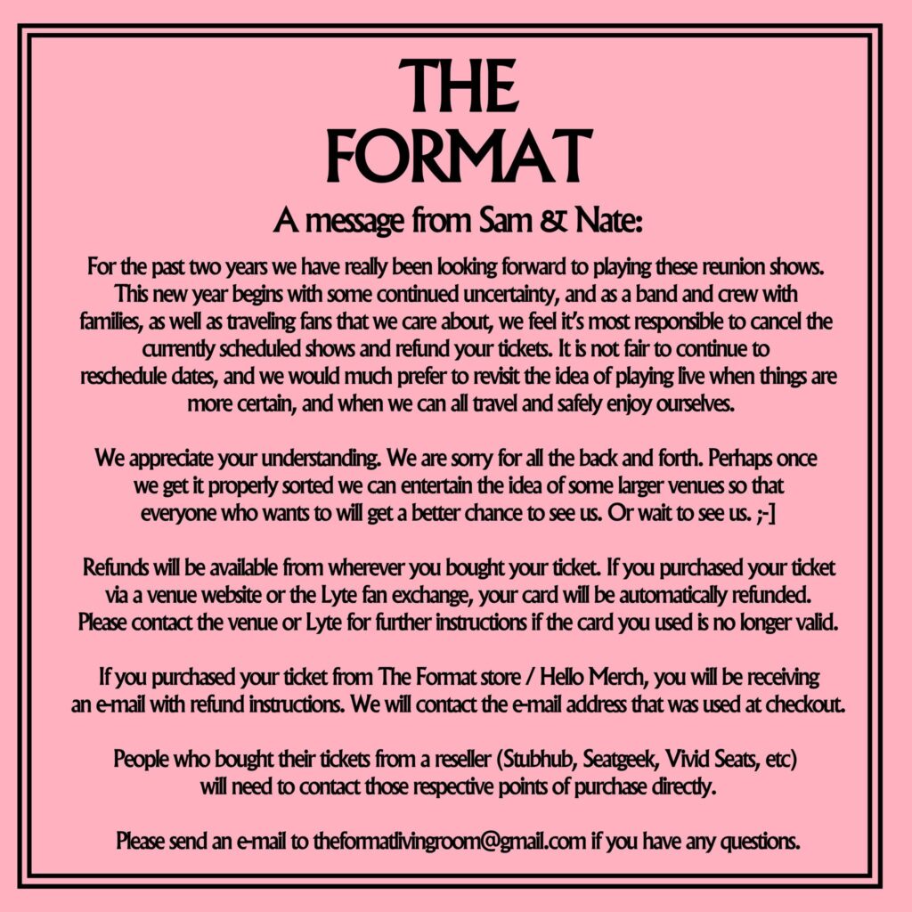 The Format - A message from Sam & Nate