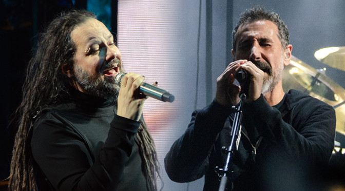 Composite of Jonathan Davis and Serj Tankian