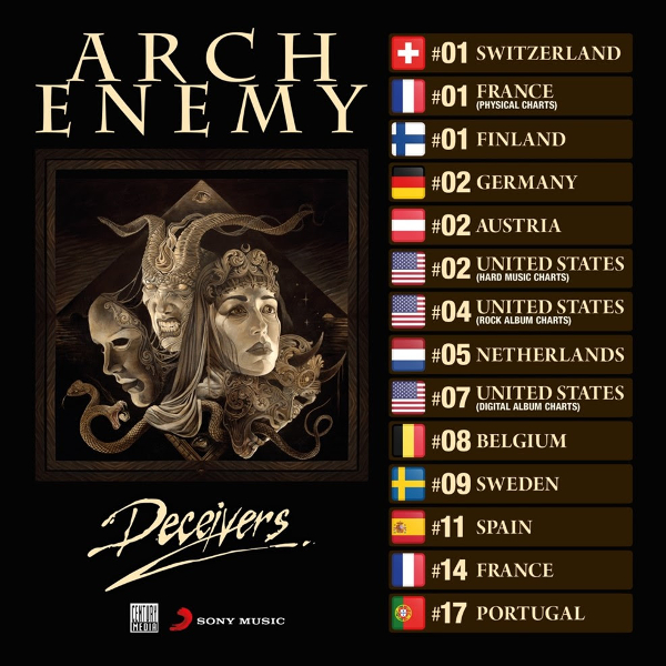 Arch Enemy Deceivers Charts