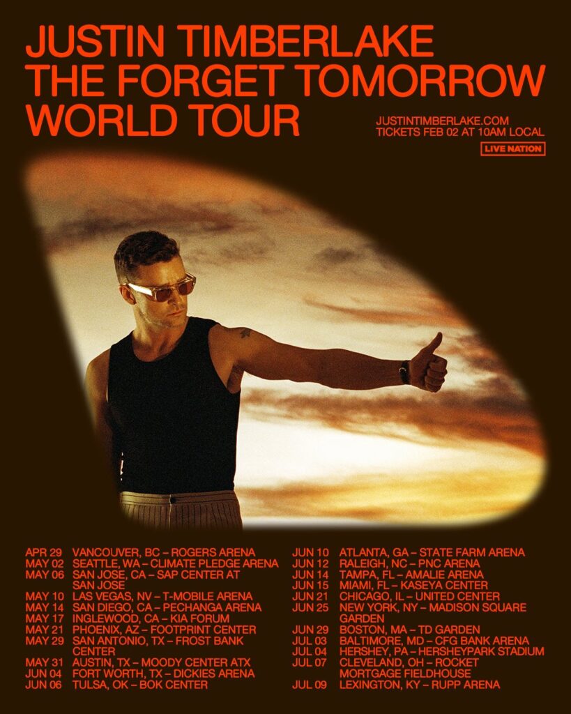 Justin Timberlake 2024 world tour dates