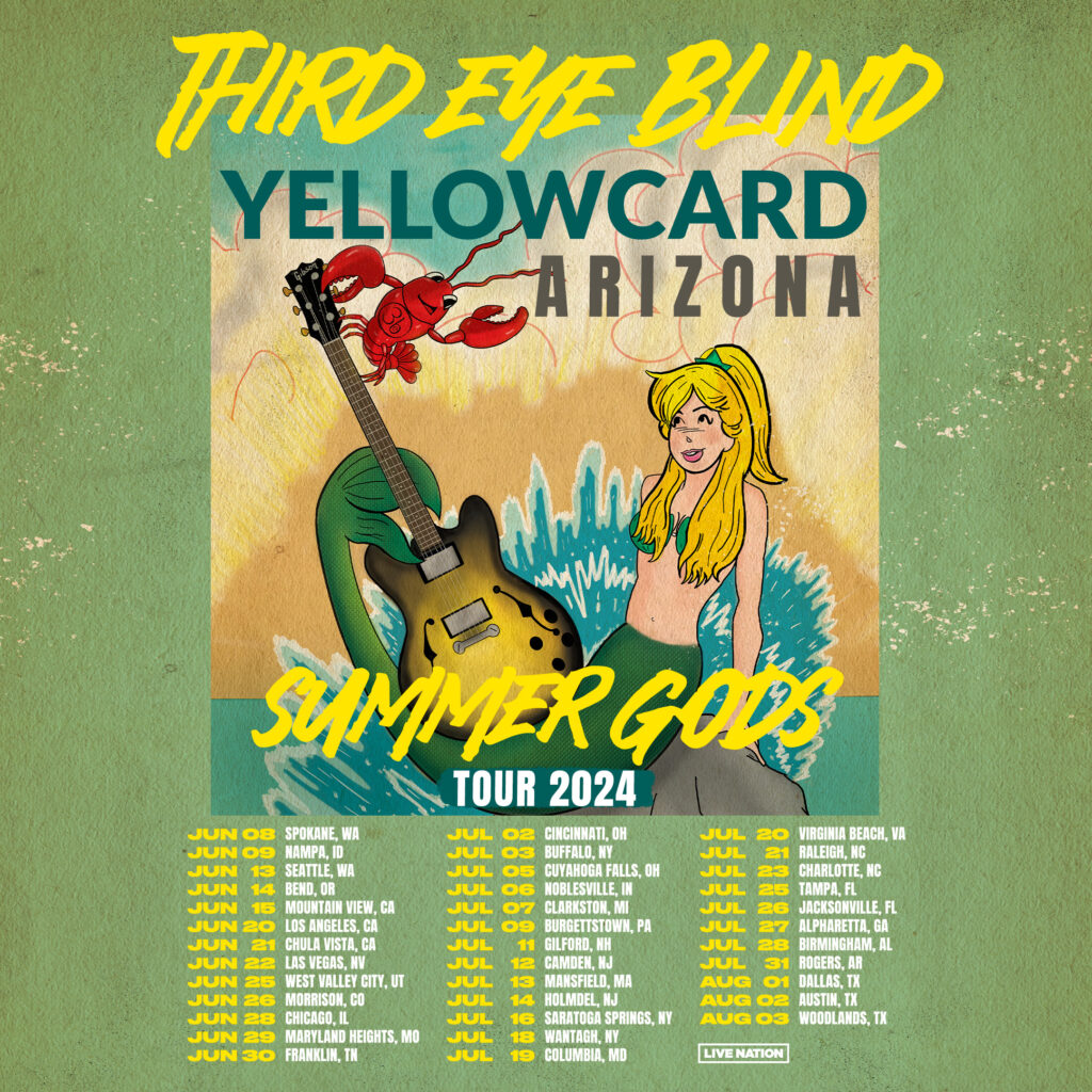The Summer Gods tour poster, designed by Charlie Benante