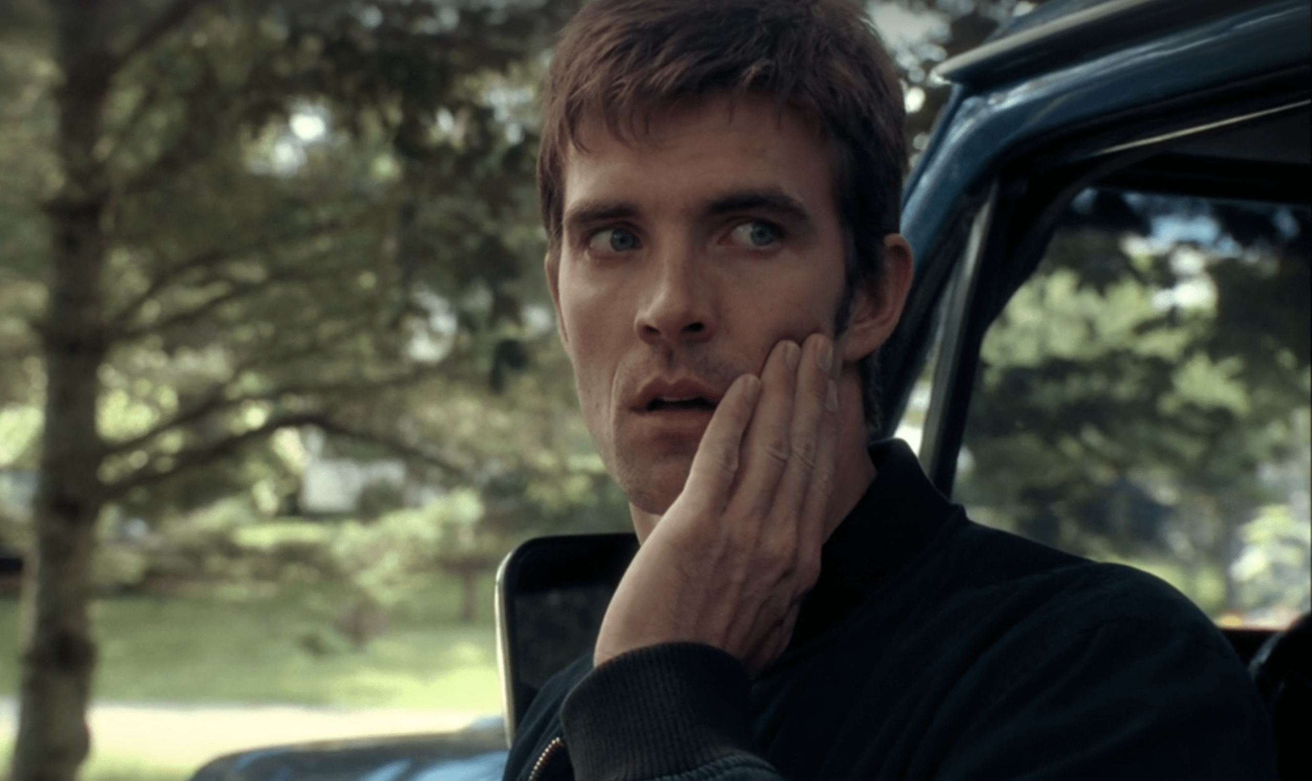 Nathan Wuornos touches his face in stunned disbelief after feeling Audrey Parker’s touch for the first time in "Haven."