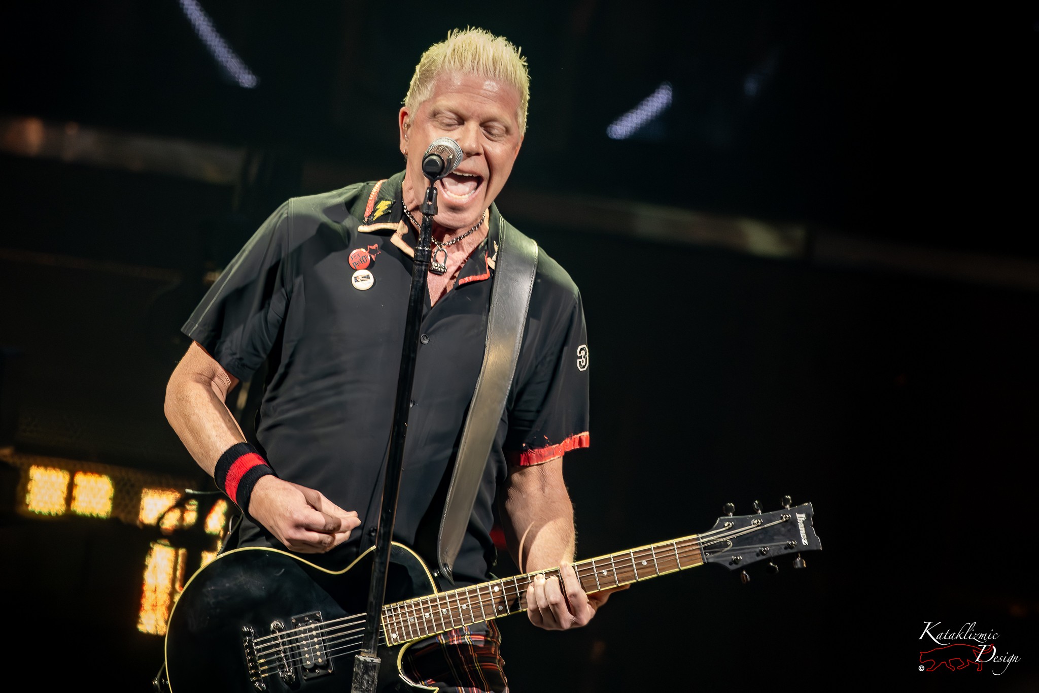 Dexter Holland, vocalist and guitarist for The Offspring, performing during the Supercharged Tour in Phoenix.
