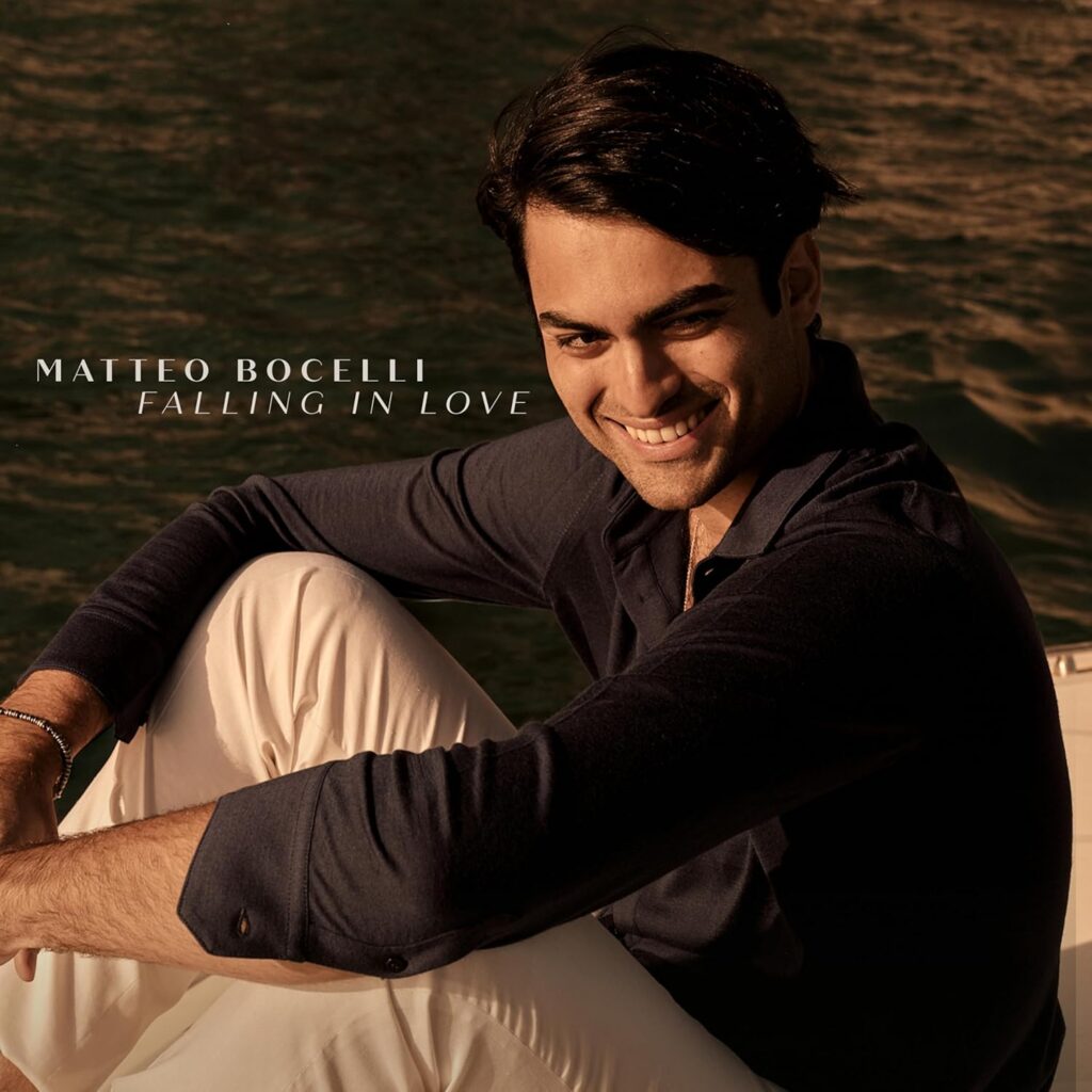 Cover art for Matteo Bocelli’s debut album Falling In Love, released in 2025.